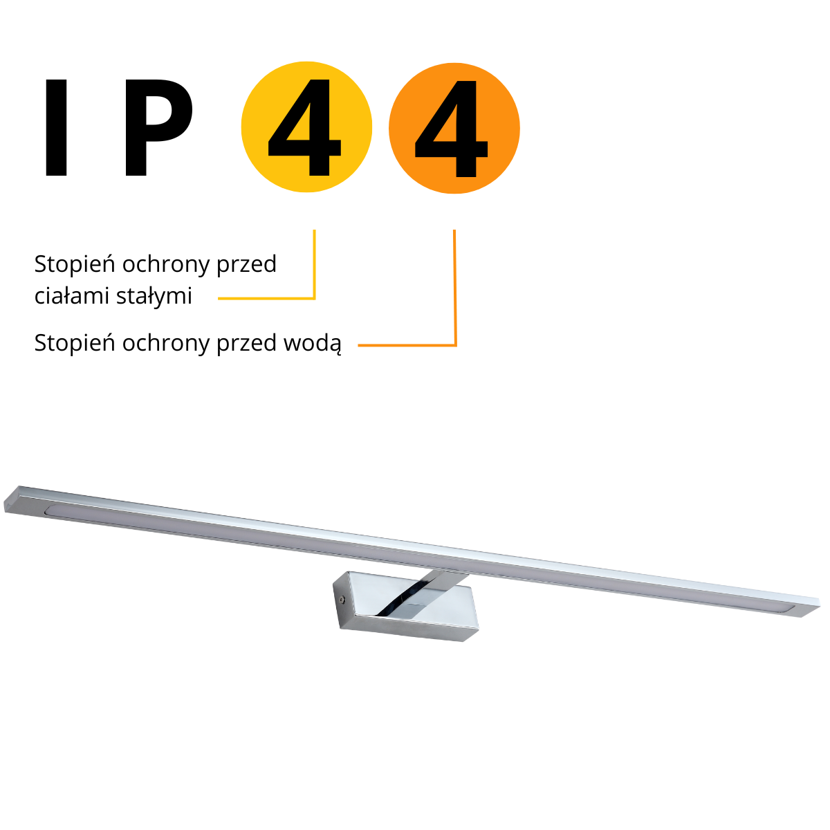 Kinkiet nad lustro ISLA chrom 62cm IP44