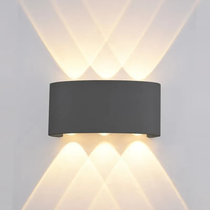Kinkiet zewnętrzny Ortelo dł. 17cm 6W 3xLED | czarny
