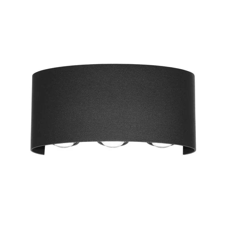 Kinkiet zewnętrzny Ortelo dł. 17cm 6W 3xLED | czarny