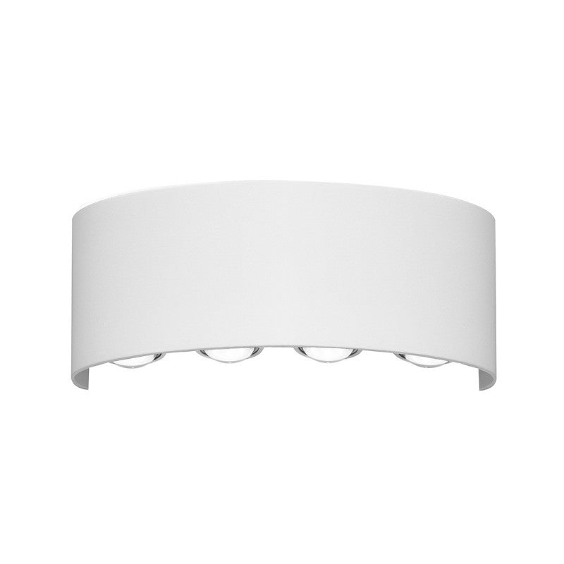 Kinkiet zewnętrzny Ortelo dł. 22cm 8W 8xLED ciepła biel 3000K | biały