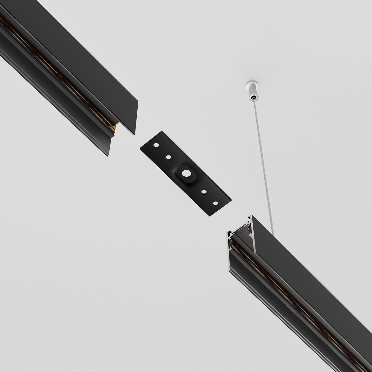 Komponenty do systemu szyn natynkowych Technical Accessories for tracks Exility IP20 x TRA034C-21B | Czarny