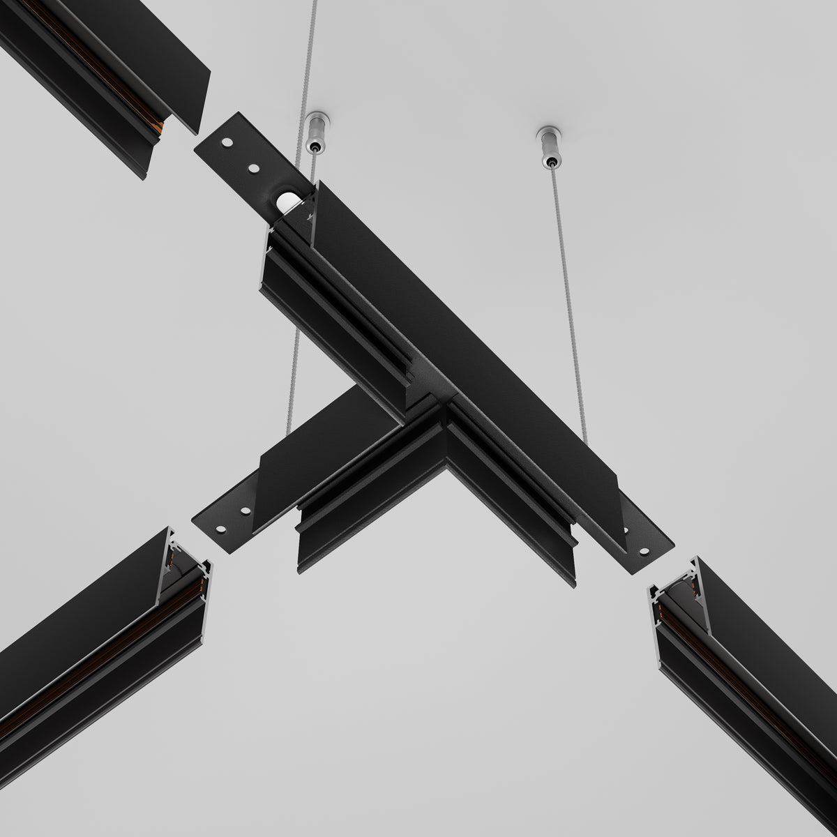 Komponenty do systemu szyn natynkowych Technical Accessories for tracks Exility - x TRA034CT-41B-DE | Czarny