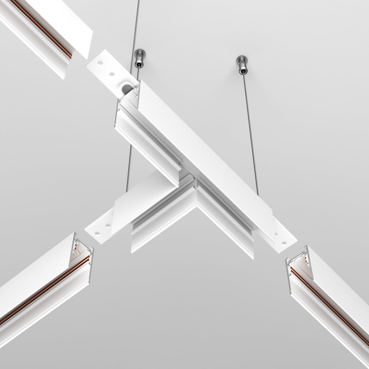 Komponenty do systemu szyn natynkowych Technical Accessories for tracks Exility - x TRA034CT-41W-DE | Biały