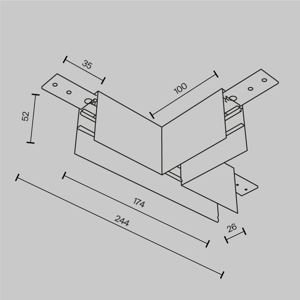 Komponenty do systemu szyn natynkowych Technical Accessories for tracks Exility - x TRA034CT-41W-DE | Biały