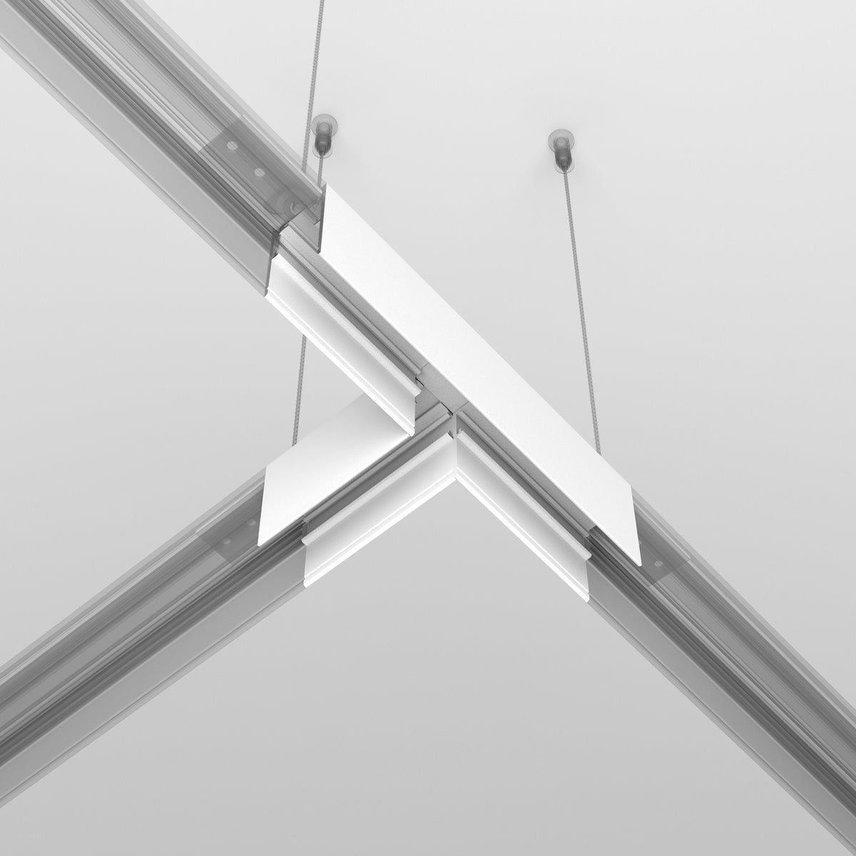 Komponenty do systemu szyn natynkowych Technical Accessories for tracks Exility - x TRA034CT-41W-DE | Biały