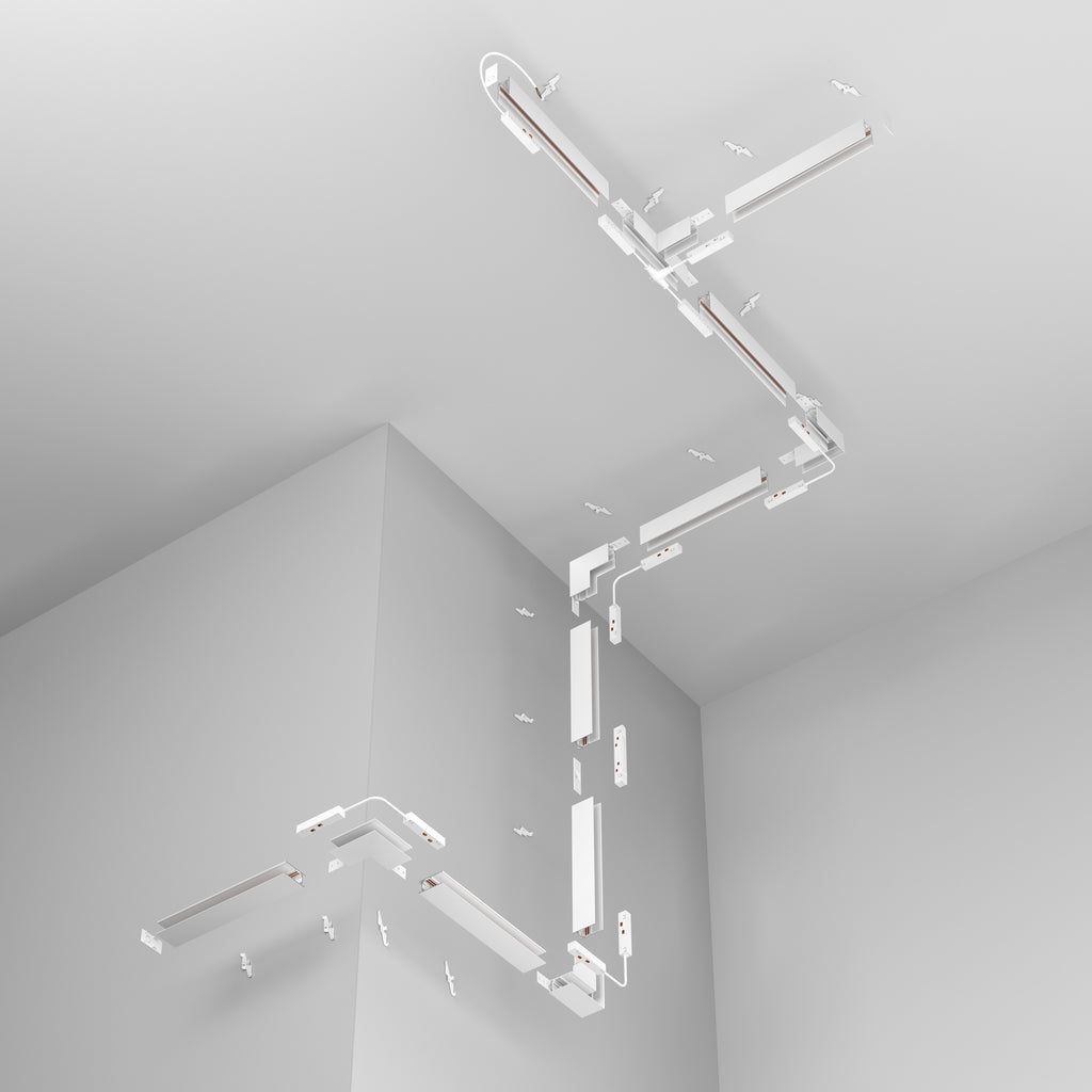 Komponenty do systemu szyn natynkowych Technical Accessories for tracks Exility - x TRA034EC-41W | Biały