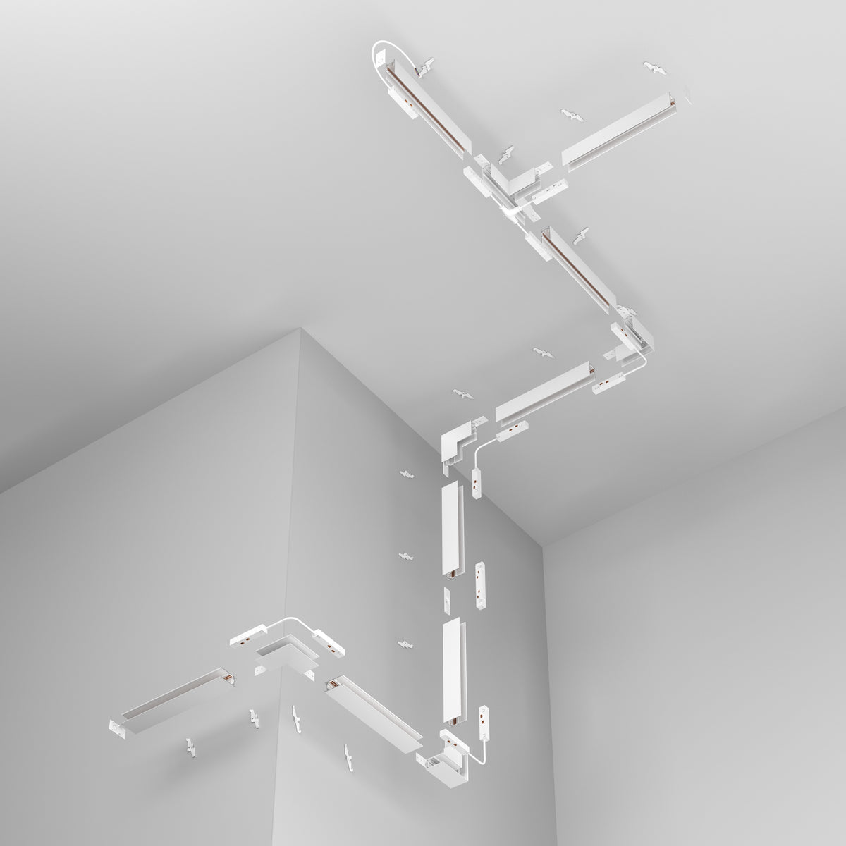 Komponenty do systemu szyn natynkowych Technical Accessories for tracks Exility - x TRA034EC-41W | Biały