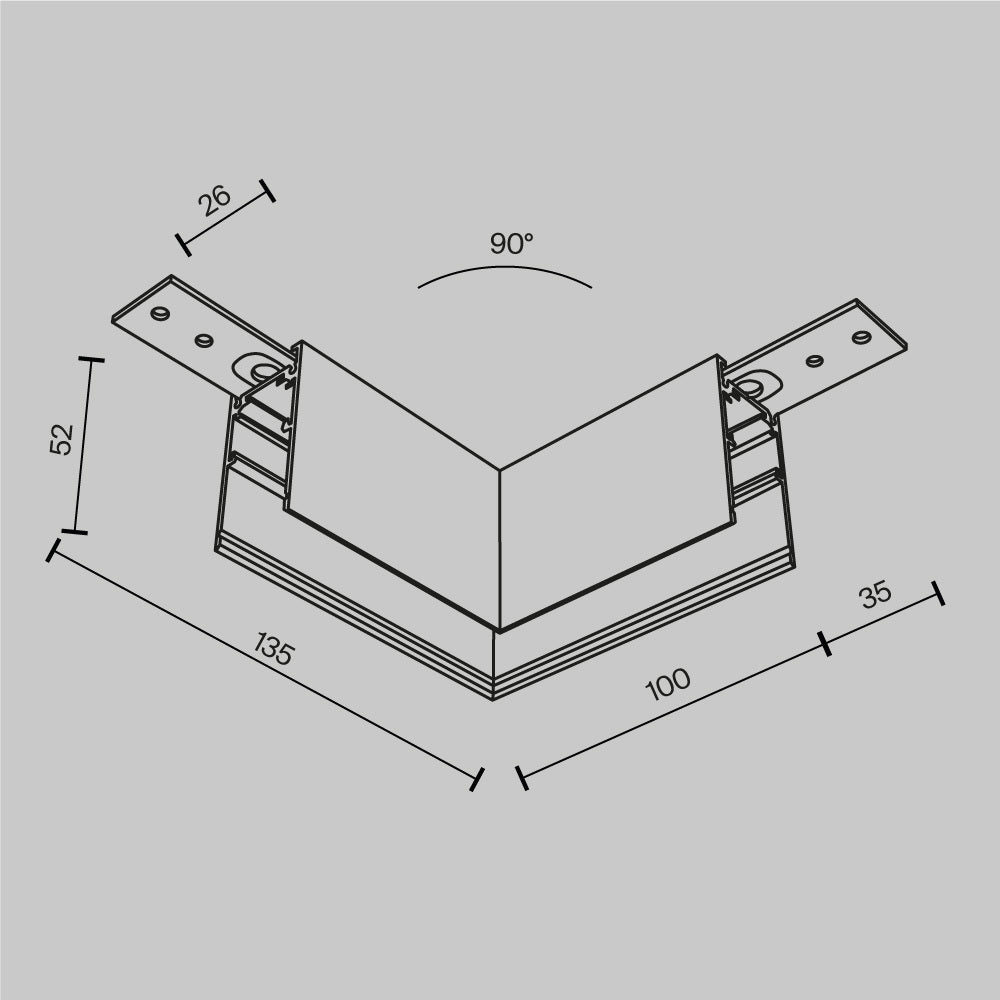 Komponenty do systemu szyn natynkowych Technical Accessories for tracks Exility - x TRA034HCL-41W | Biały