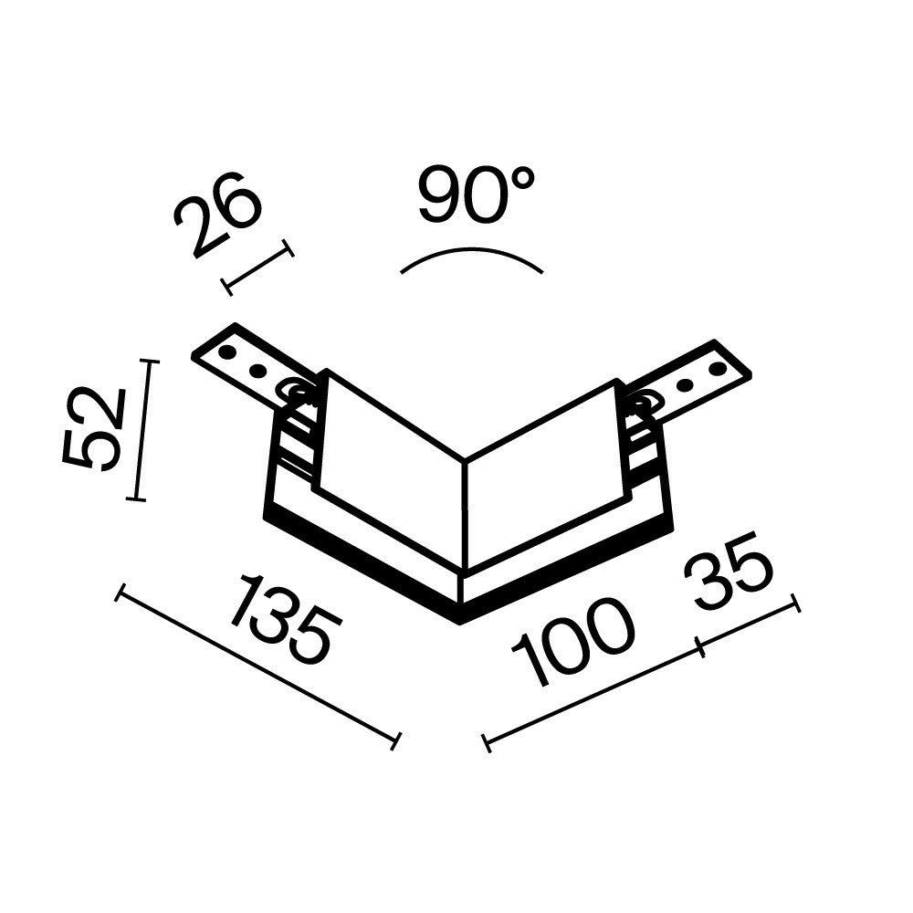 Komponenty do systemu szyn natynkowych Technical Accessories for tracks Exility - x TRA034HCL-41W | Biały