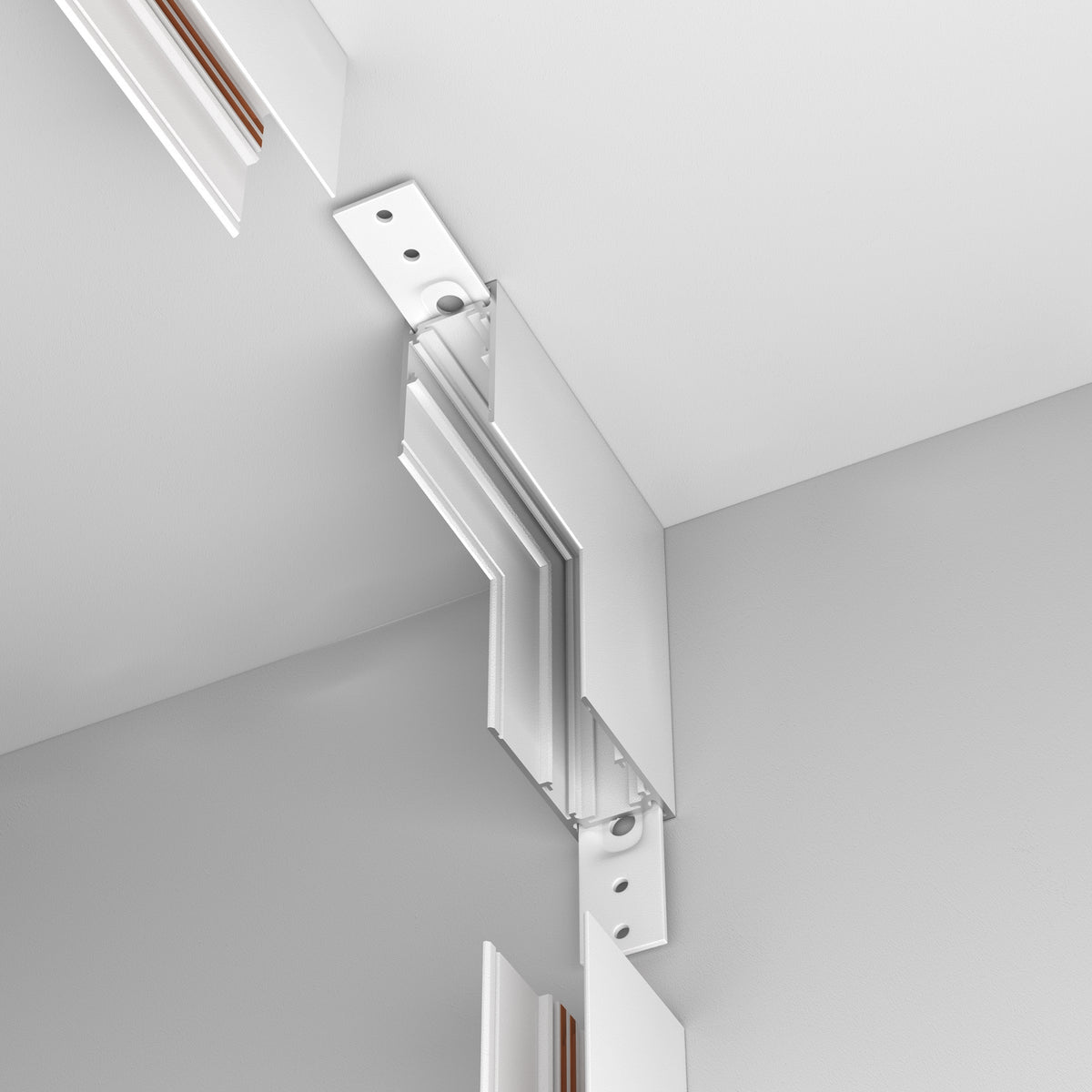 Komponenty do systemu szyn natynkowych Technical Accessories for tracks Exility - x TRA034ICL-41W | Biały