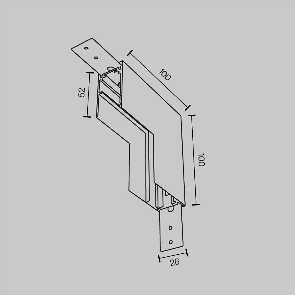 Komponenty do systemu szyn natynkowych Technical Accessories for tracks Exility - x TRA034ICL-41W | Biały