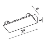 Komponenty do systemu szyn natynkowych Technical Accessories for tracks Radity - x TRA084EC-111W | Biały