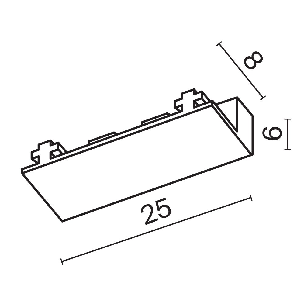 Komponenty do systemu szyn natynkowych Technical Accessories for tracks Radity - x TRA084EC-111W | Biały