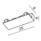 Komponenty do systemu szyn natynkowych Technical Accessories for tracks Radity - x TRA084EC-112B | Czarny