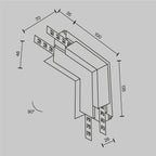 Komponenty do wbudowanego systemu szynowego Technical Accessories for tracks Exility IP20 x TRA034ICL-42.12B | Czarny