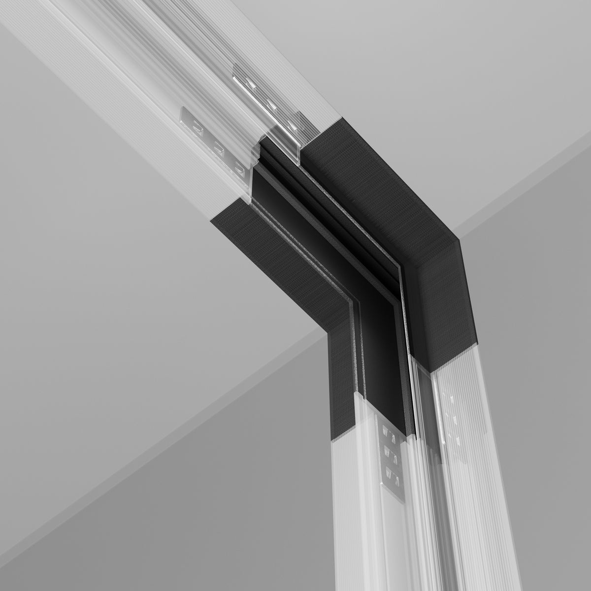 Komponenty do wbudowanego systemu szynowego Technical Accessories for tracks Exility IP20 x TRA034ICL-42.12B | Czarny