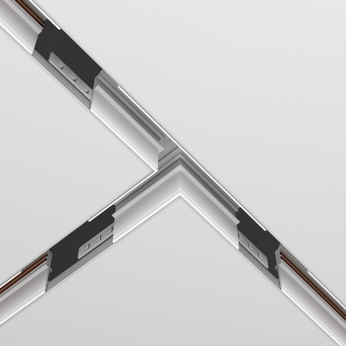 Komponenty do wbudowanego systemu szynowego Technical Accessories for tracks Exility - x TRA034CT-42.12W | Biały