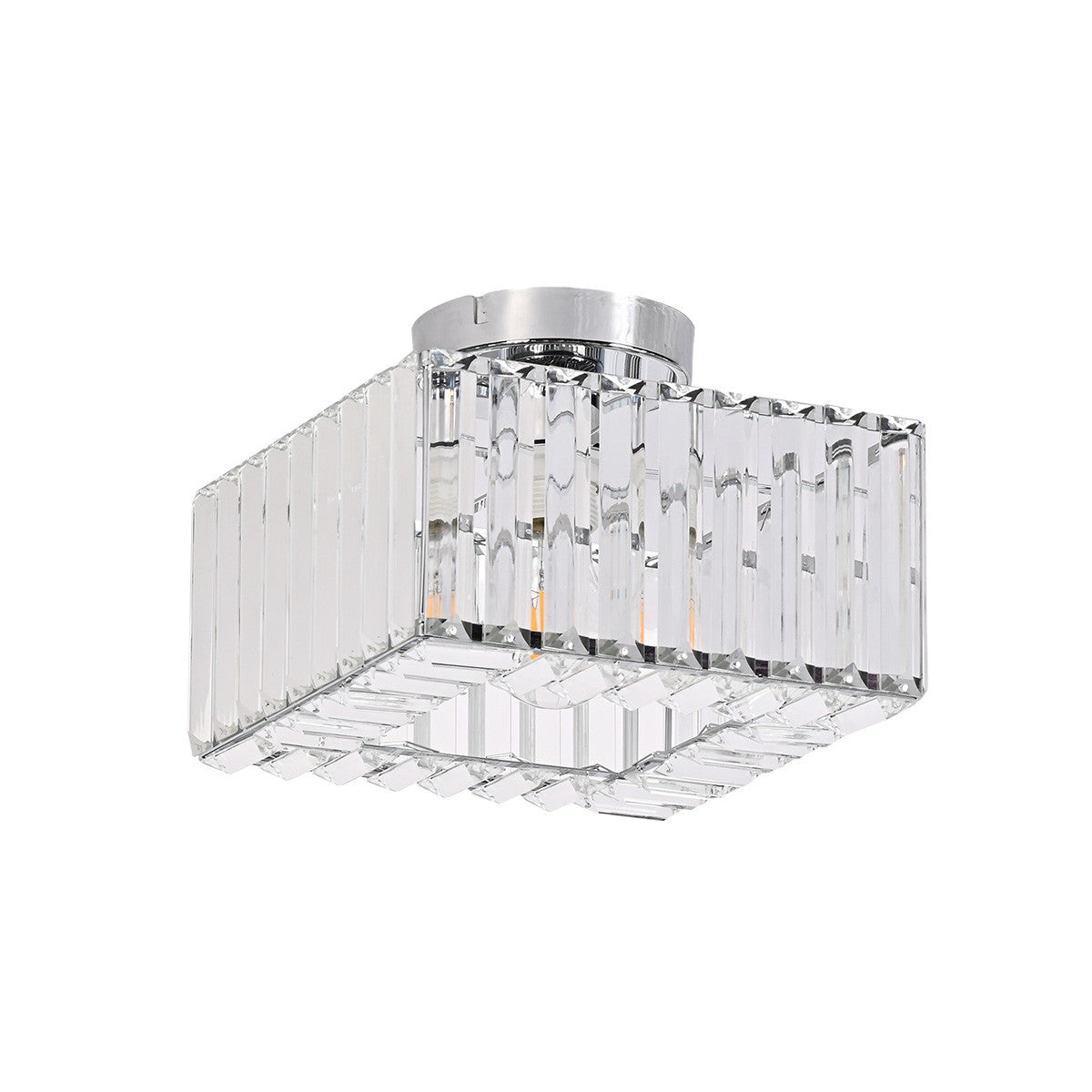 Kwadratowy plafon Vetro chrom 1xE27