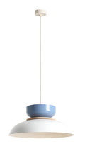 LAMPA WISZĄCA ALDO LIGHT WHITE GLOSS + DUSTY BLUE (47+ 23+ wood)