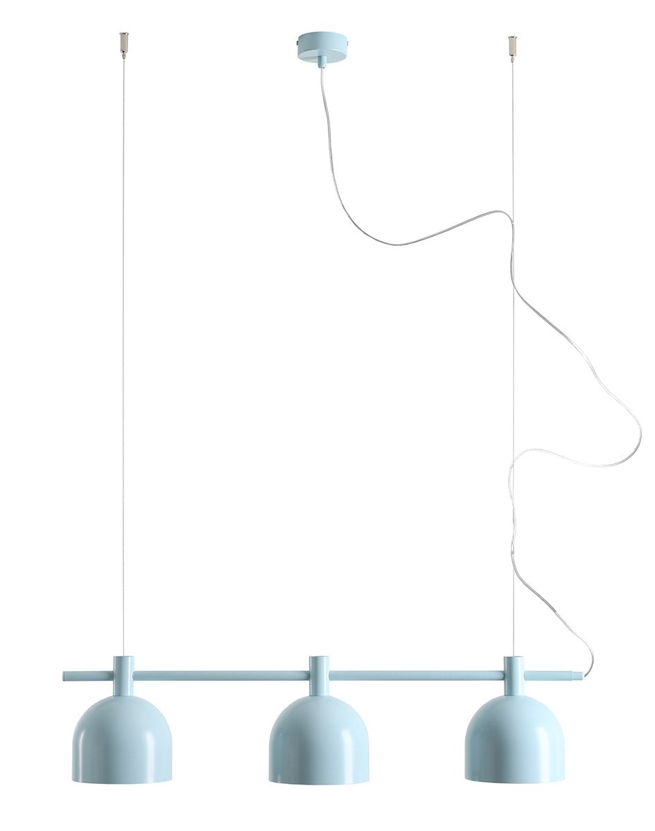 LAMPA WISZĄCA BERYL 3 BABY BLUE