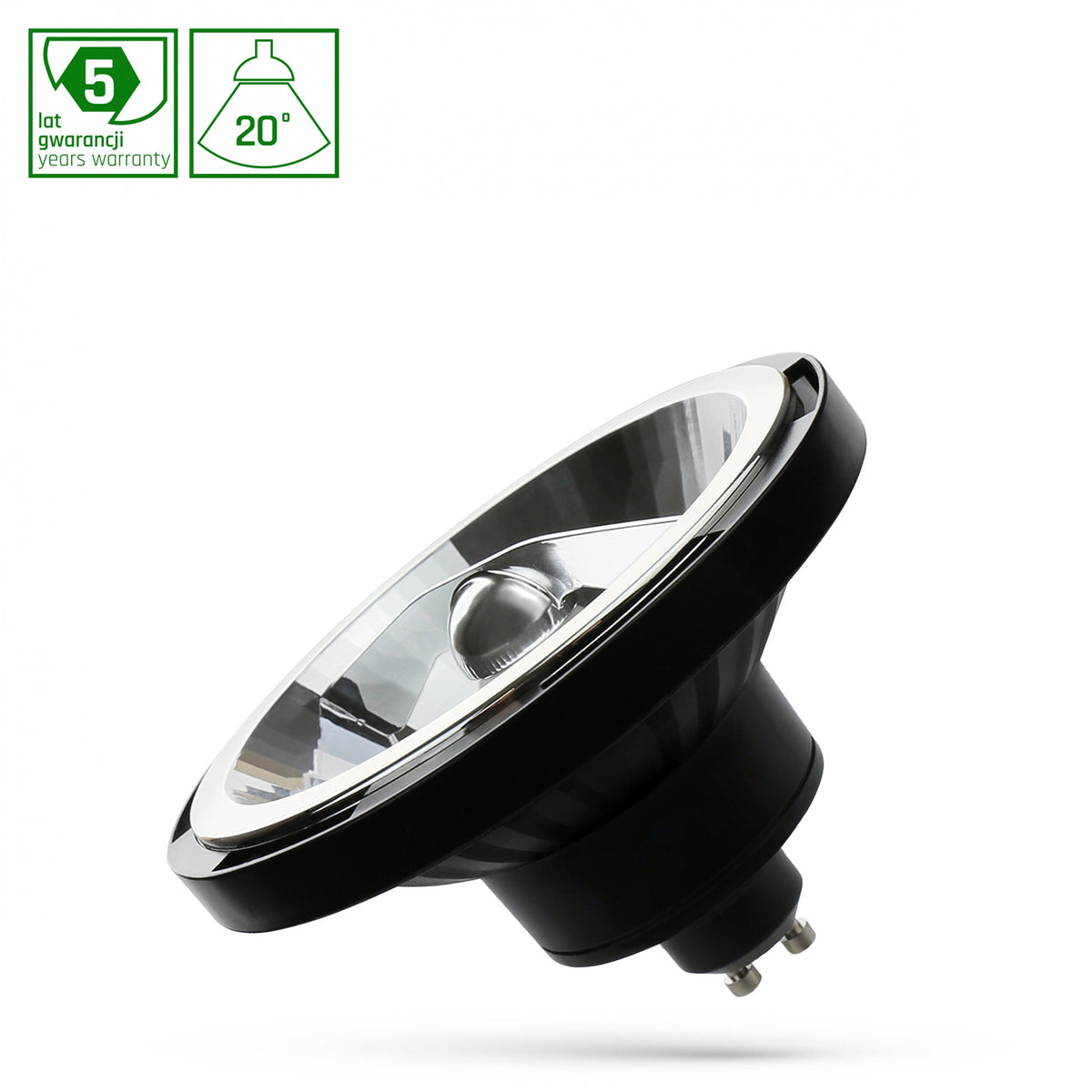 LED AR111 GU10 230V 10W SMD 20st NW BLACK SPECTRUM