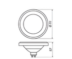 LED ES111 / GU10 15W ciepła 3000K 40° 1200lm | czarny | 891889