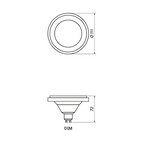 LED ES111 / GU10 15W ciepła 3000K kąt 30st BL DIMM | 450601