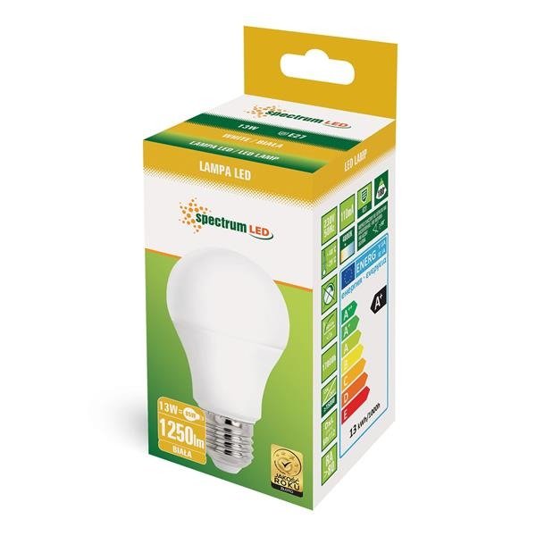 LED GLS E-27 230V 13W ALU NW  SPECTRUM +