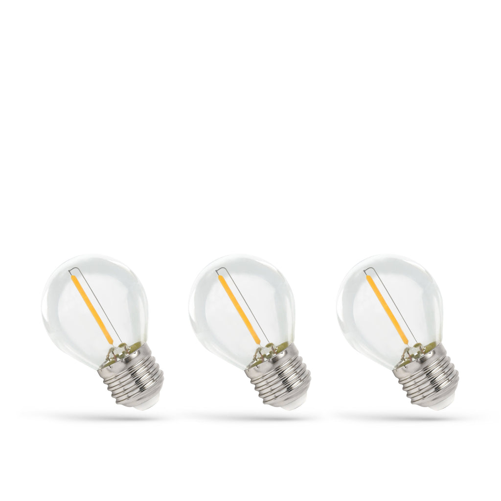 LED KULKA E-27 230V 1W COG WW CLEAR SPECTRUM 3-PACK