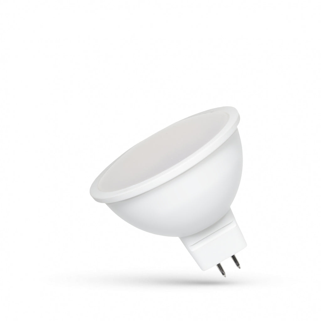 LED MR16 12V 6W SMD WW Z MLECZNĄ SZYBKĄ  SPECTRUM +