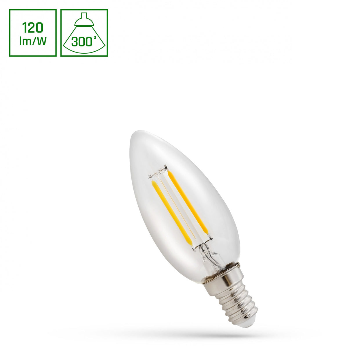 LED ŚWIECOWA E-14 230V 1W COG NW CLEAR SPECTRUM