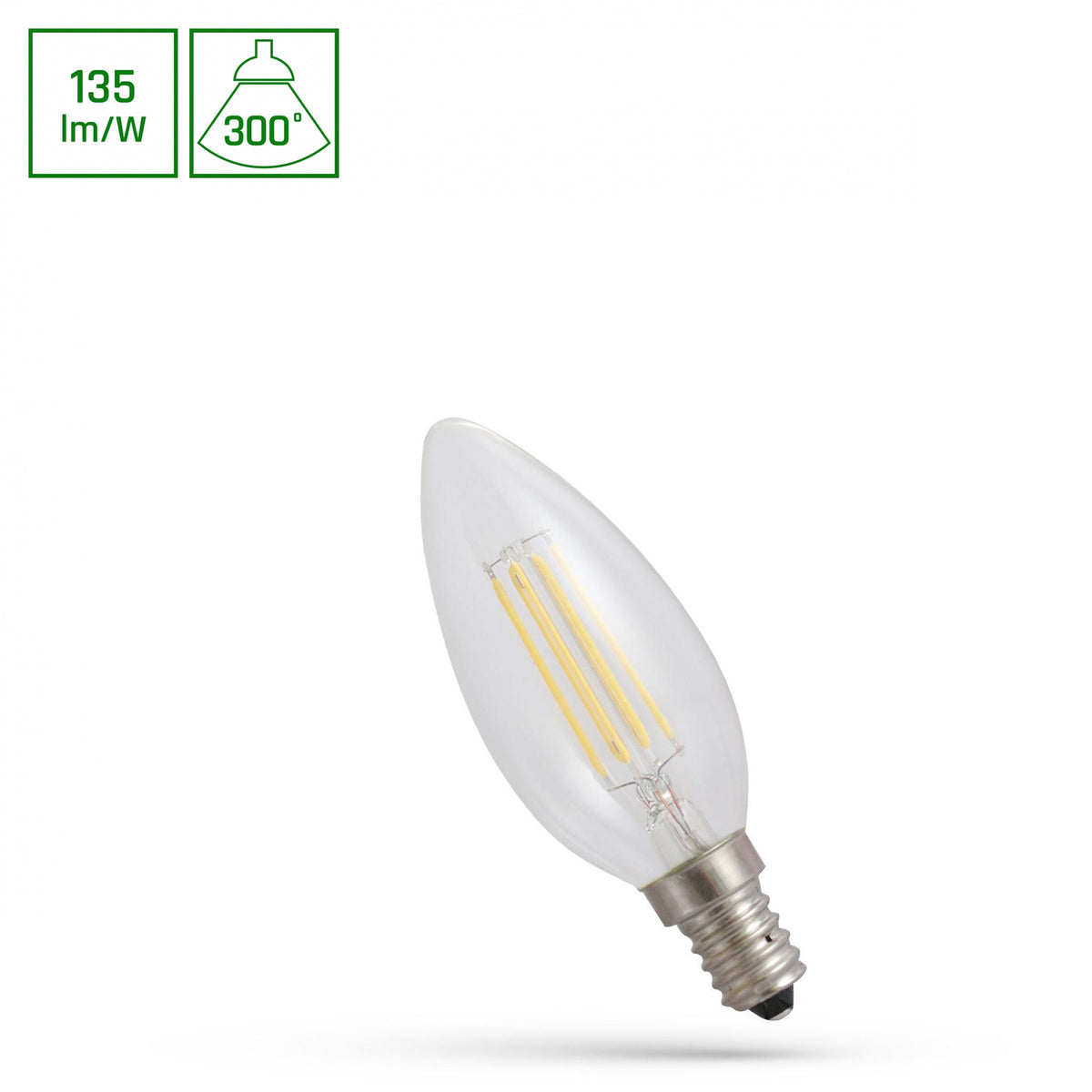 LED ŚWIECOWA E-14 230V 5,5W COG NW CLEAR SPECTRUM