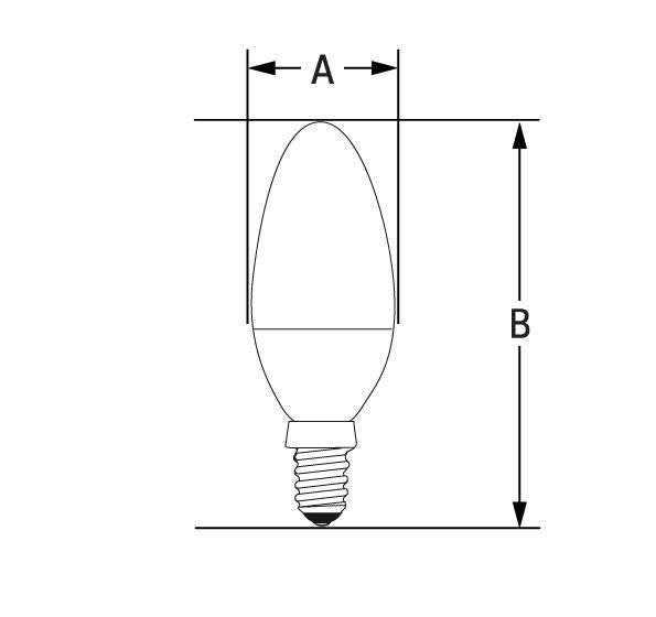LED ŚWIECOWA E-14 230V 6W WW SPECTRUM