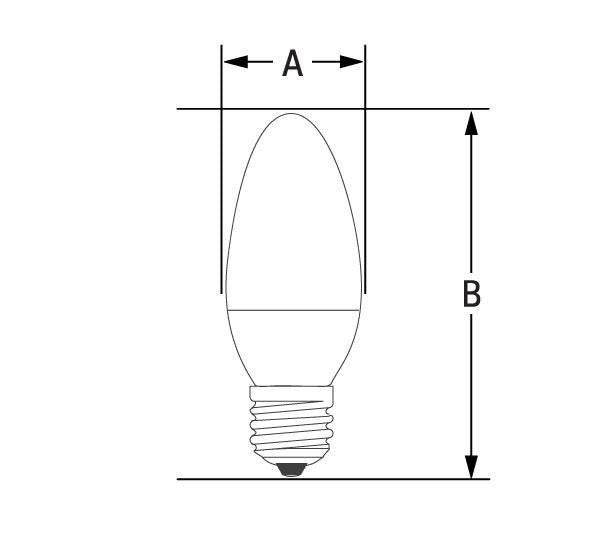 LED ŚWIECOWA E-27 230V 6W WW SPECTRUM +