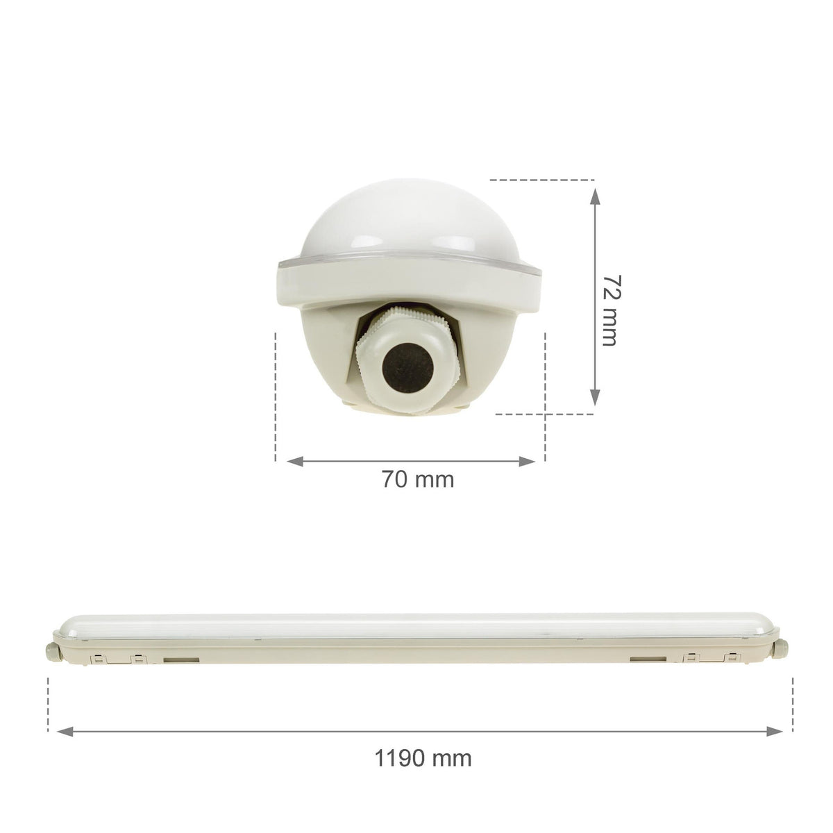 LIMEA GIGANT LED 38W 230V 120CM IP65 NW IK09