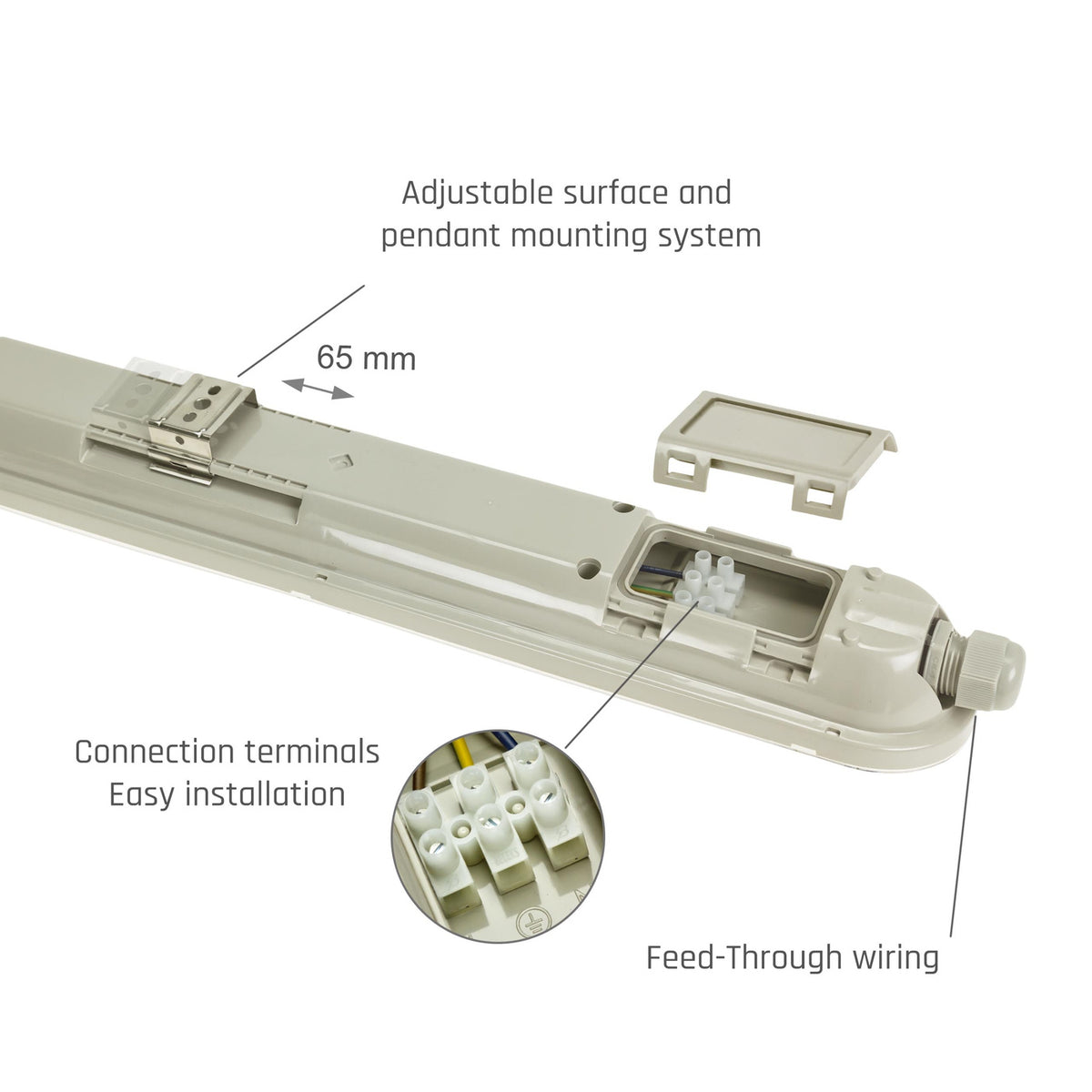 LIMEA GIGANT LED 38W 230V 120CM IP65 NW IK09