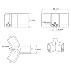Łącznik 3L 120 mechaniczny do oświetlenia modułowego Geometric System New