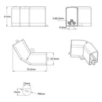 Łącznik L 120 elektryczny do oświetlenia modułowego Geometric System New