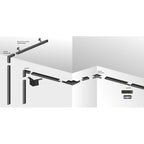 Łącznik "L" do systemu szynowego MAGNETIC, LIGHT PRESTIGE - czarny