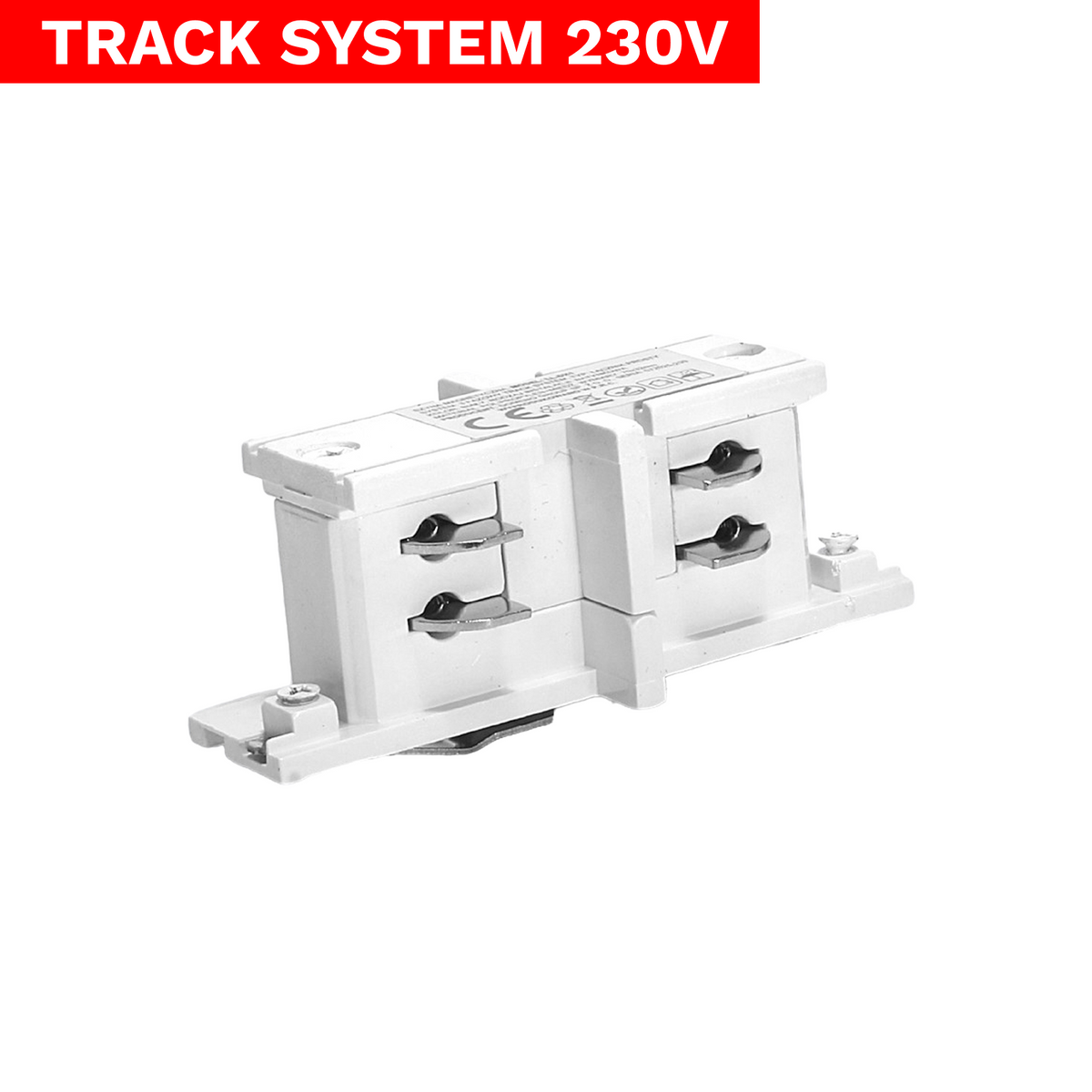 Łacznik prosty Track System LL-DX1 biały | DML1529