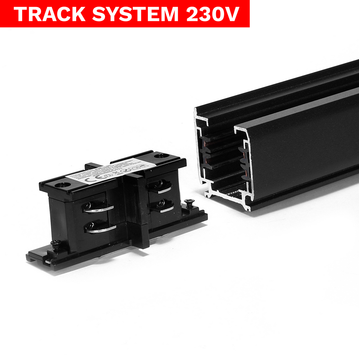 Łacznik prosty Track System LL-DX1 czarny | DML1528