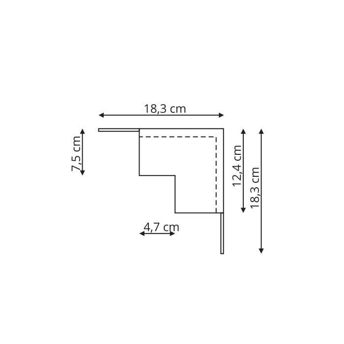 Łącznik wewnętrzny do systemu szynowego MAGNETIC, LIGHT PRESTIGE - czarny
