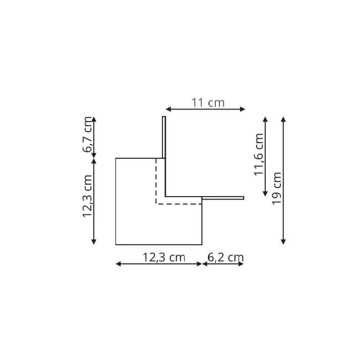 Łącznik zewnętrzny do systemu szynowego MAGNETIC, LIGHT PRESTIGE - czarny