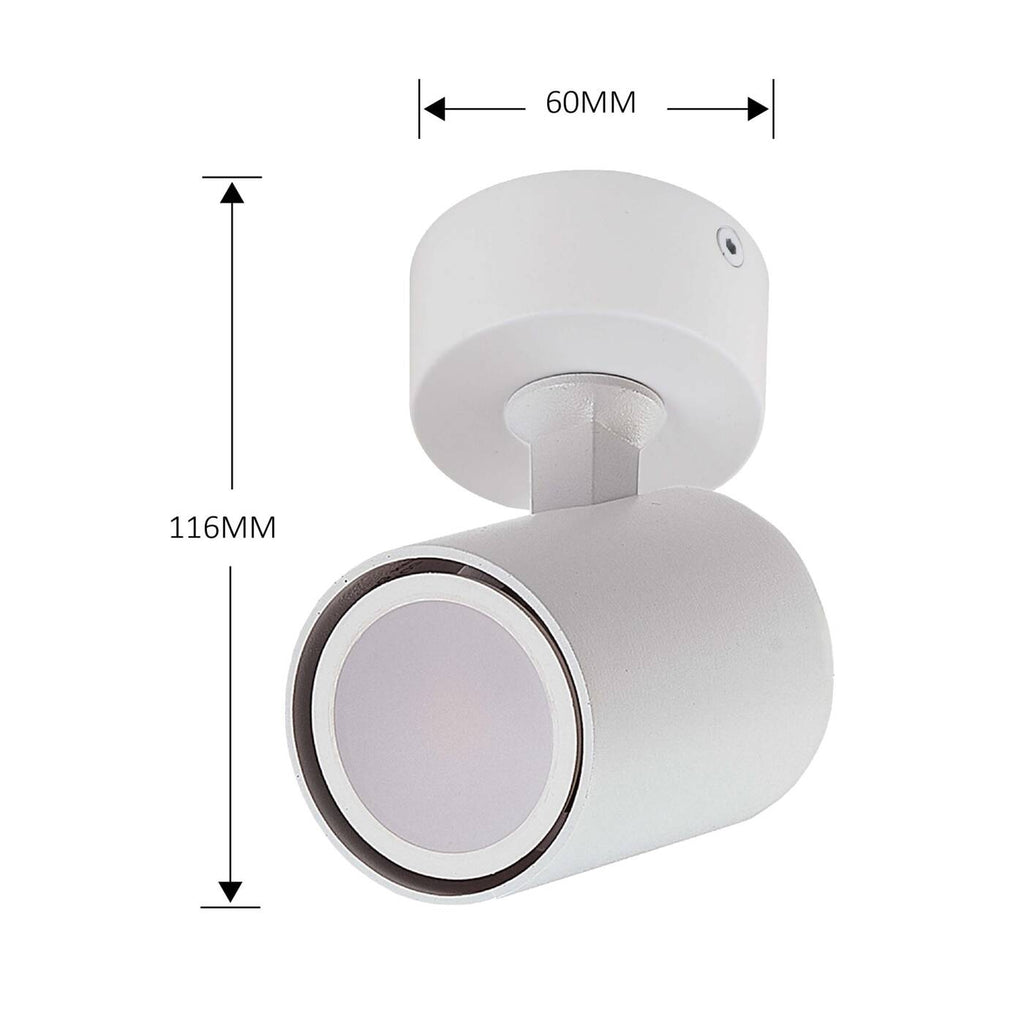 Lamp ścienna/sufitowa SNOW, biała, 1x50W GU10