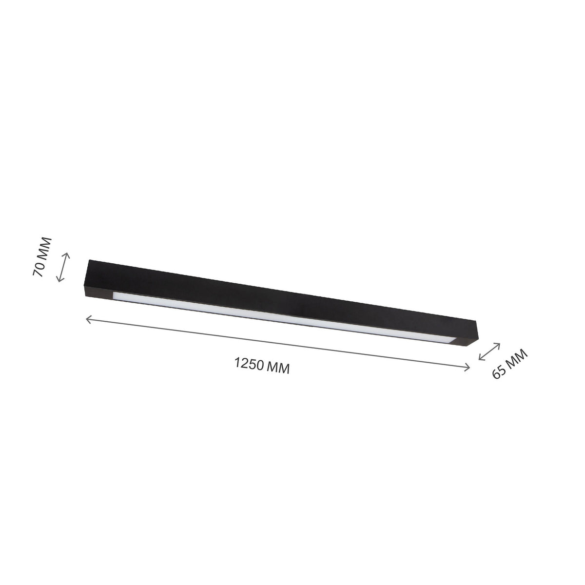 Lampa ALLDAY LED 125 cm G13 | Czarna