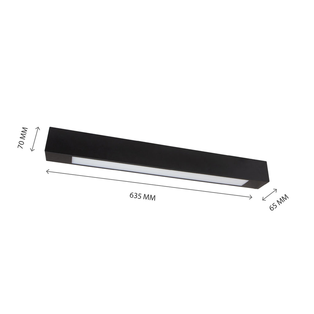 Lampa ALLDAY LED  63,5 cm G13 | Czarna