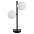 Lampa biurkowa DORADO, czarna z białymi kloszami, 2x40W E14