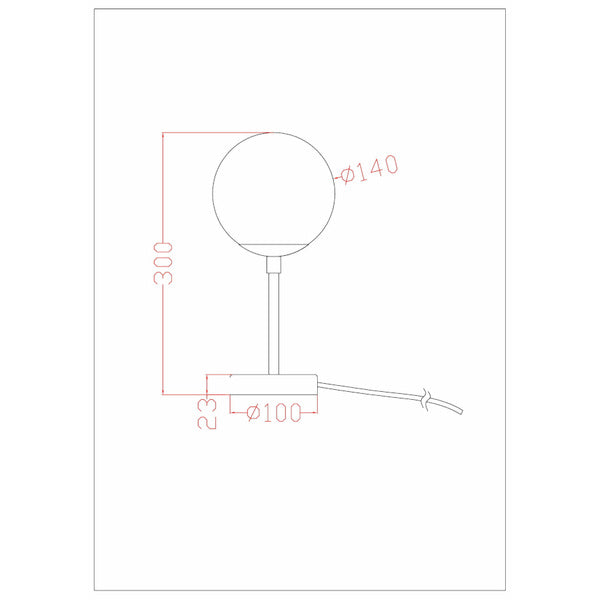 Lampa biurkowa DORADO, mała, czarna z białym kloszem, 1x40W E14