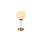 Lampa biurkowa DORADO, mała, złota z białym kloszem, 1x40W E14