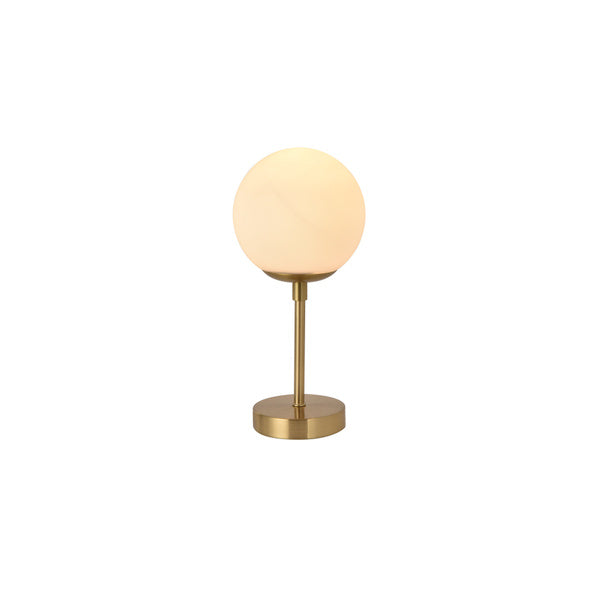 Lampa biurkowa DORADO, mała, złota z białym kloszem, 1x40W E14